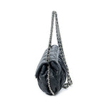 Shoulder Bag Chain Around Flap Black Quilted Calfskin Leather