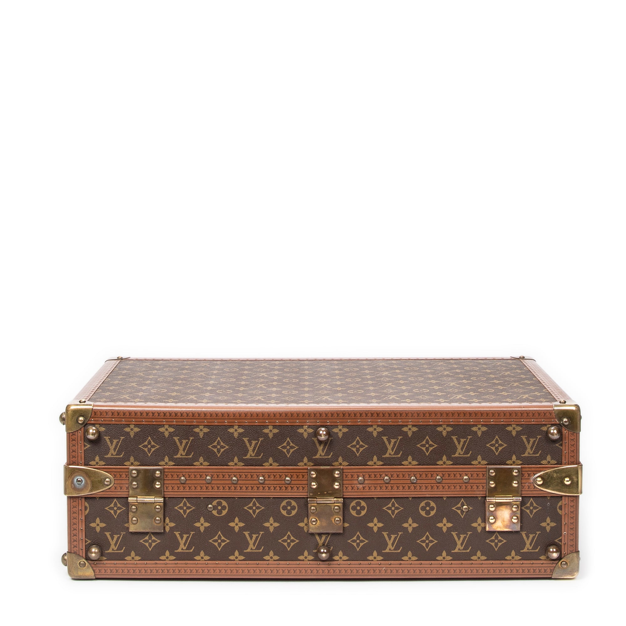 Travel Bag Vintage Gemine Trave Case Trunk for Shoes Brown Monogram Canvas