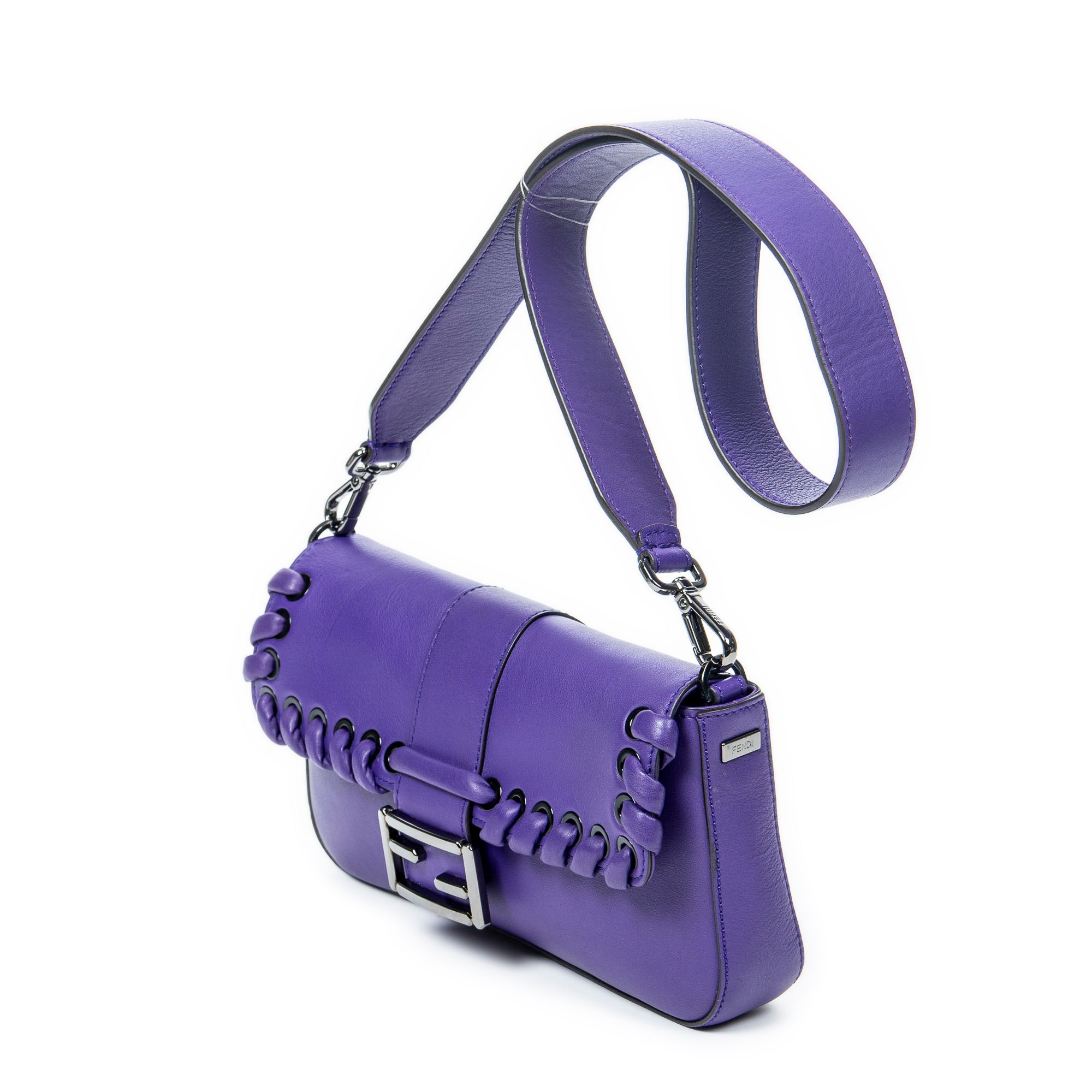Shoulder Bag Rare Ltd. Ed. Baguette Purple Calfskin Leather