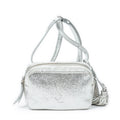 Shoulder Bag Lou Belt Bag Silver Glittery Leather