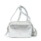 Shoulder Bag Lou Belt Bag Silver Glittery Leather