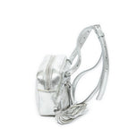 Shoulder Bag Lou Belt Bag Silver Glittery Leather