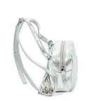 Shoulder Bag Lou Belt Bag Silver Glittery Leather