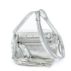 Shoulder Bag Lou Belt Bag Silver Glittery Leather