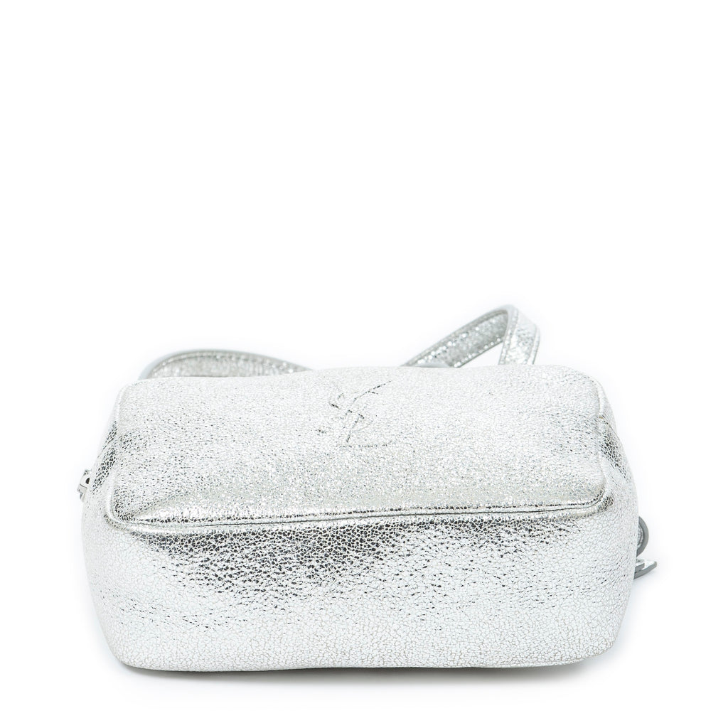 Shoulder Bag Lou Belt Bag Silver Glittery Leather