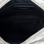 Shoulder Bag Lou Belt Bag Silver Glittery Leather