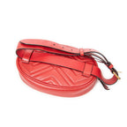 Shoulder Bag GG Marmont Waist Bag Red Quilted Chevron Leather