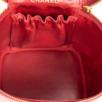 Bolso CC Tall Vanity Case Piel de Caviar Roja