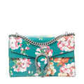 Shoulder Bag Small Floral Dionysus Green Floral Printed Leather