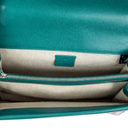 Shoulder Bag Small Floral Dionysus Green Floral Printed Leather