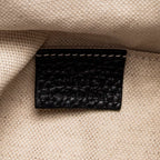 Backpack Small Bamboo Tassel Backpack Black Grained Leather
