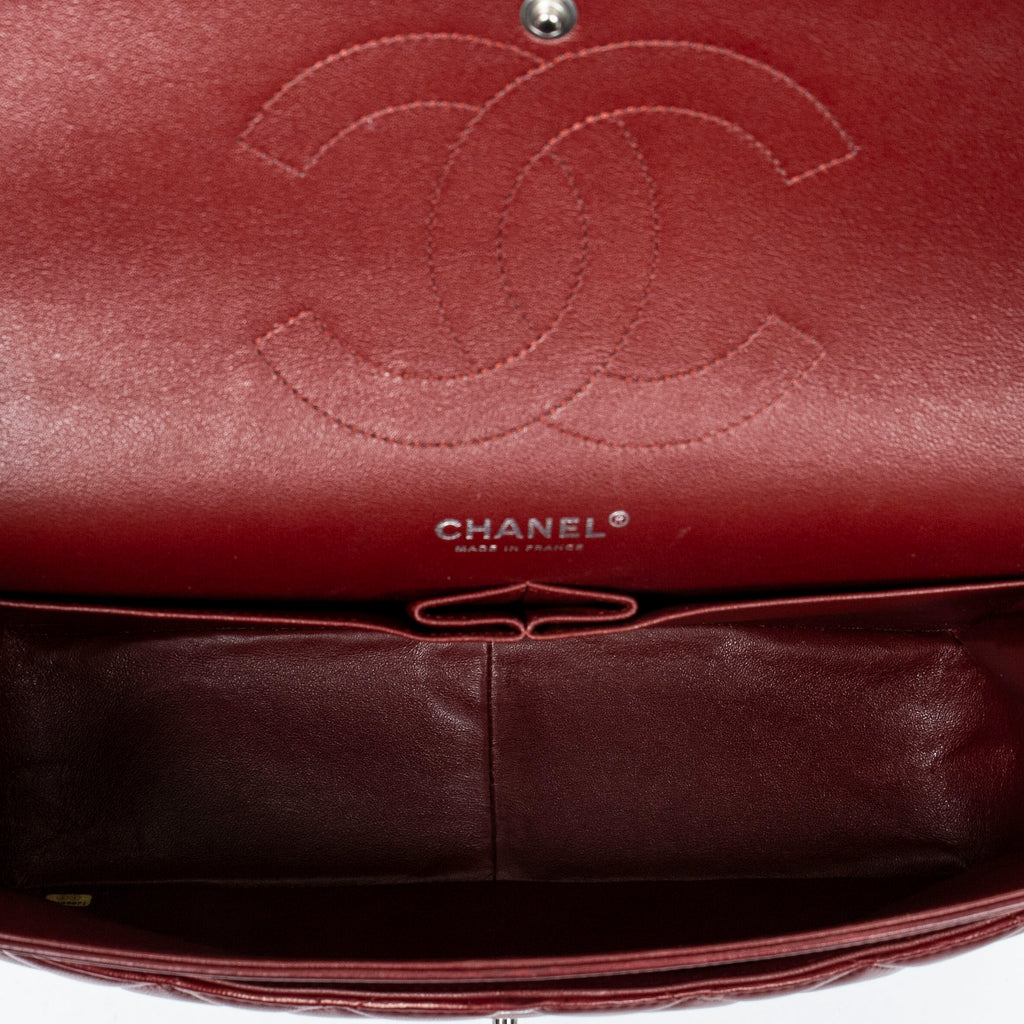 Shoulder Bag Jumbo Classic Double Flap Red Quilted Lambskin Leather