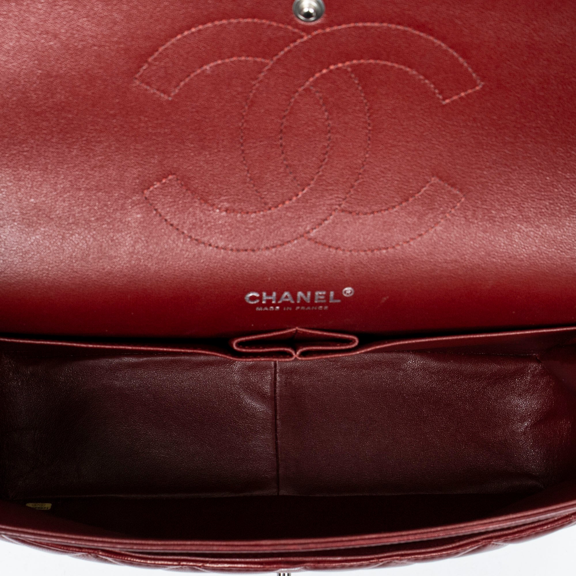 Shoulder Bag Jumbo Classic Double Flap Red Quilted Lambskin Leather