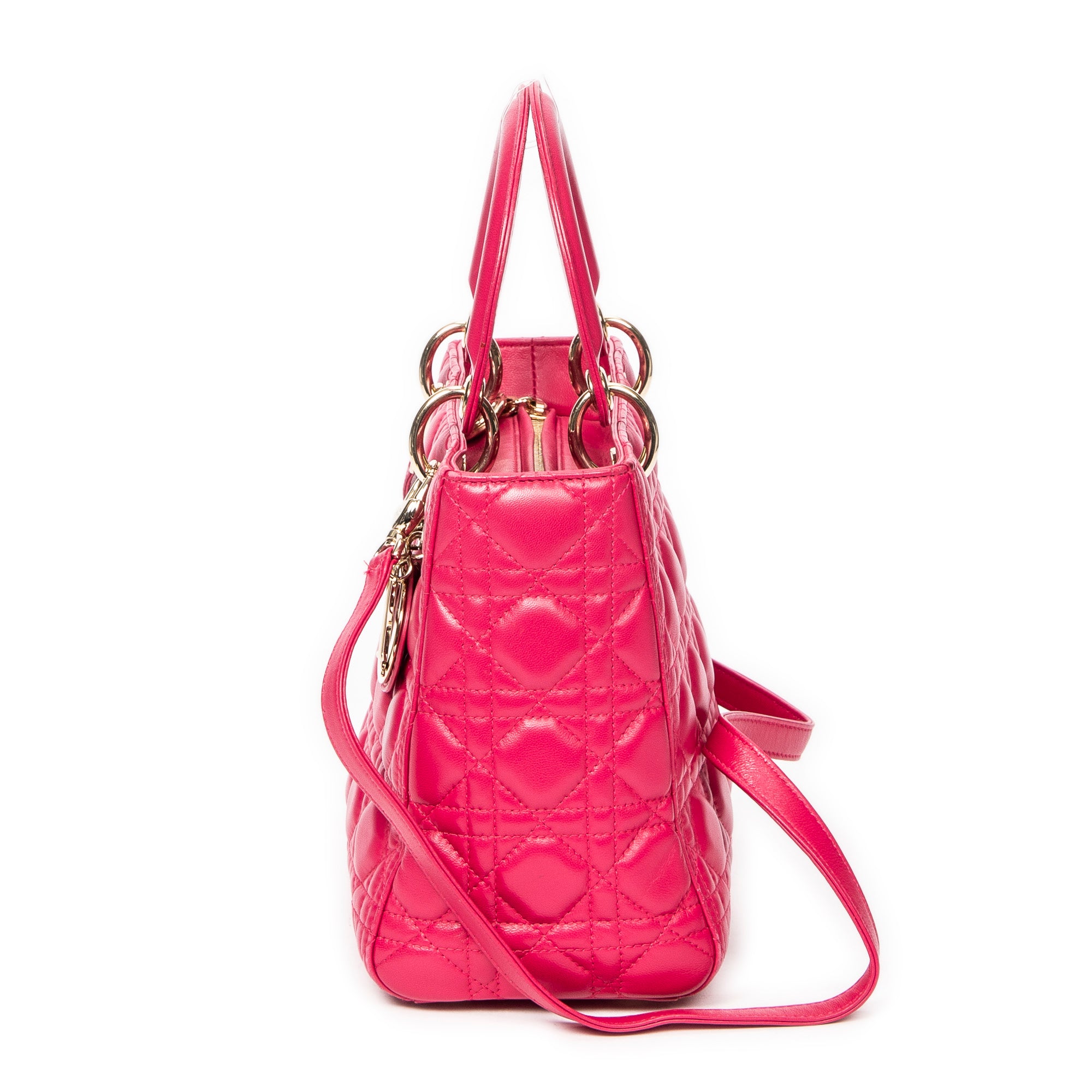 Dior - Lady Dior Zip Moyen - Fuchsia