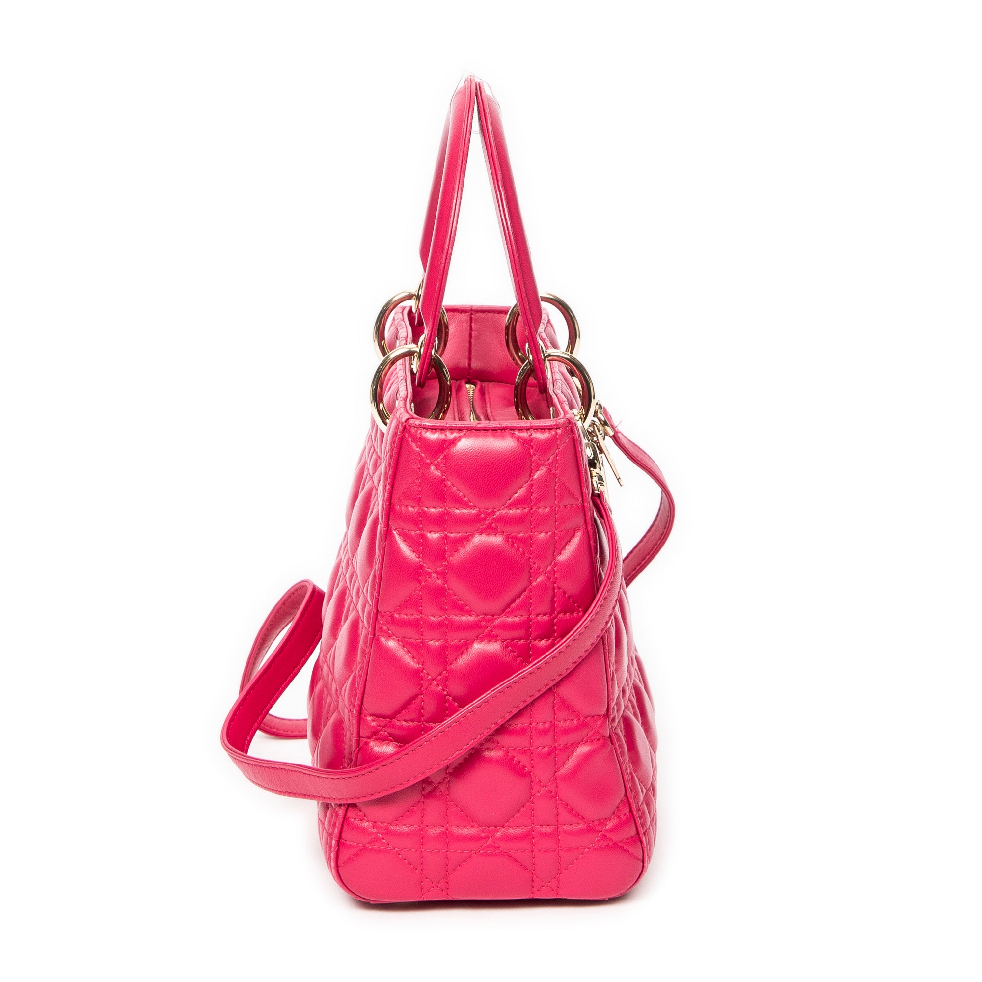 Dior - Lady Dior Zip Moyen - Fuchsia