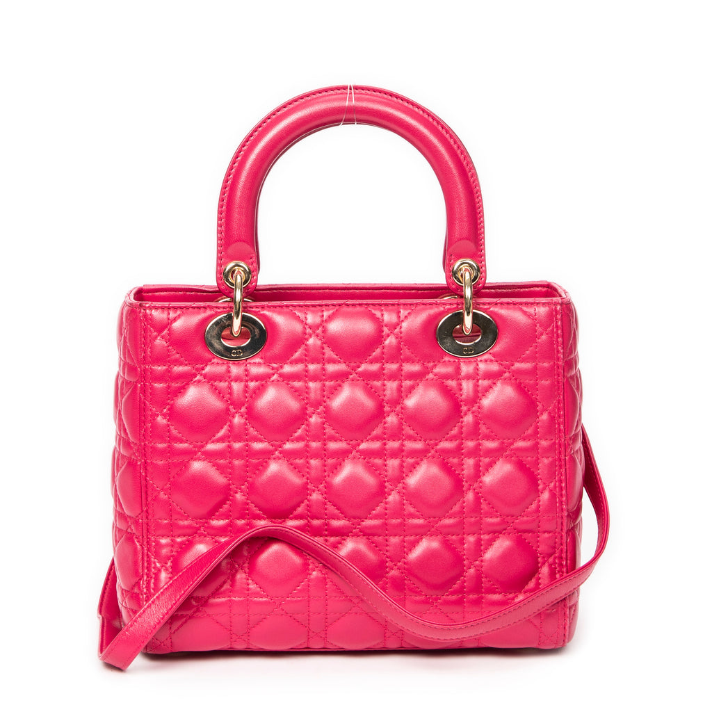 Dior - Lady Dior Zip Moyen - Fuchsia