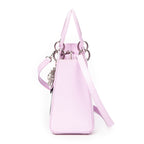 Shoulder Bag Medium Pockets Lady Dior Zip Pink Smooth Leather