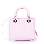 Shoulder Bag Medium Pockets Lady Dior Zip Pink Smooth Leather