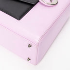 Shoulder Bag Medium Pockets Lady Dior Zip Pink Smooth Leather