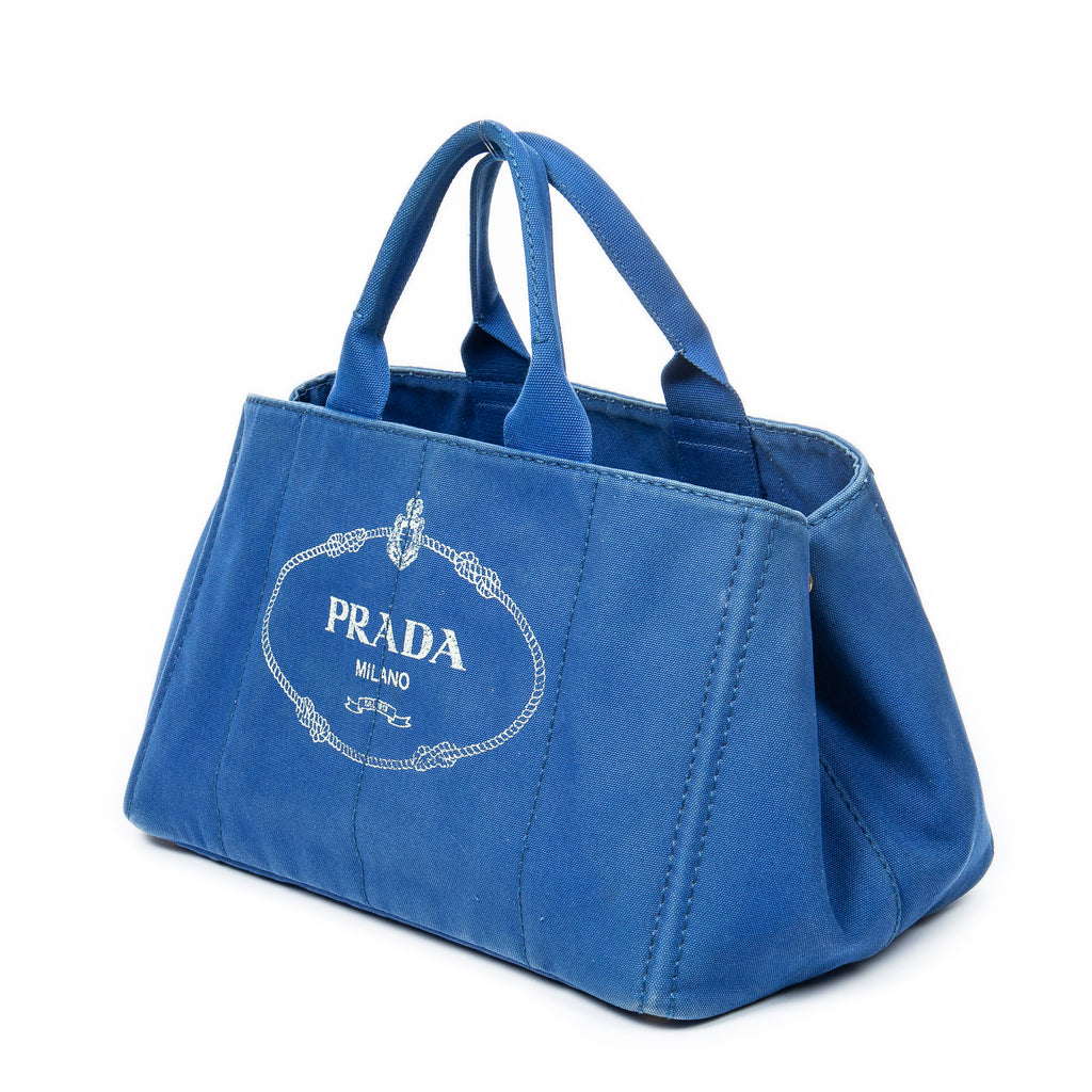Bolso de mano Canapa Tote grande de lona Canapa azul real