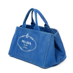 Bolso de mano Canapa Tote grande de lona Canapa azul real