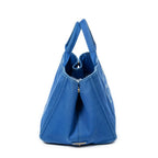 Bolso de mano Canapa Tote grande de lona Canapa azul real
