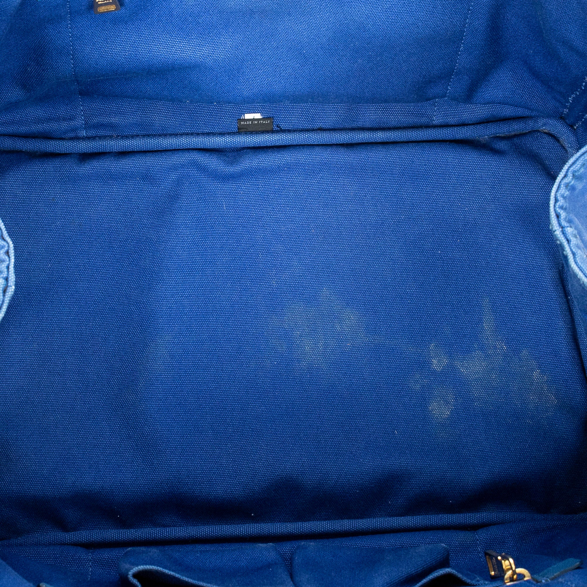 Bolso de mano Canapa Tote grande de lona Canapa azul real