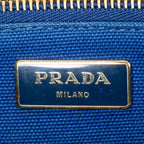 Bolso de mano Canapa Tote grande de lona Canapa azul real
