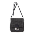 Shoulder Bag Small Flap Crossbody Black Zucchino Canvas