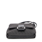 Shoulder Bag Small Flap Crossbody Black Zucchino Canvas