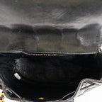 Backpack Small CC Drawstring Backpack Black Quilted Lambskin Leather