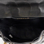 Backpack Small CC Drawstring Backpack Black Quilted Lambskin Leather