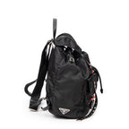 Backpack Studded Drawstring Backpack Black Studded Nylon Canvas