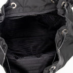 Backpack Studded Drawstring Backpack Black Studded Nylon Canvas
