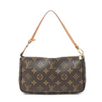 Accesorio para bolso: Monedero de lona Monogram marrón