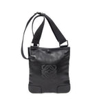 Loewe - Sac bandoulière messager Anagram plat - Noir