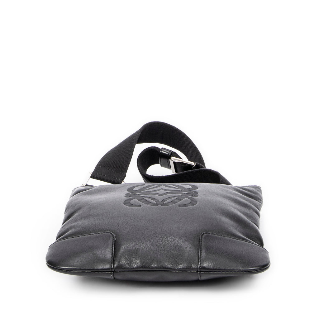 Loewe - Sac bandoulière messager Anagram plat - Noir