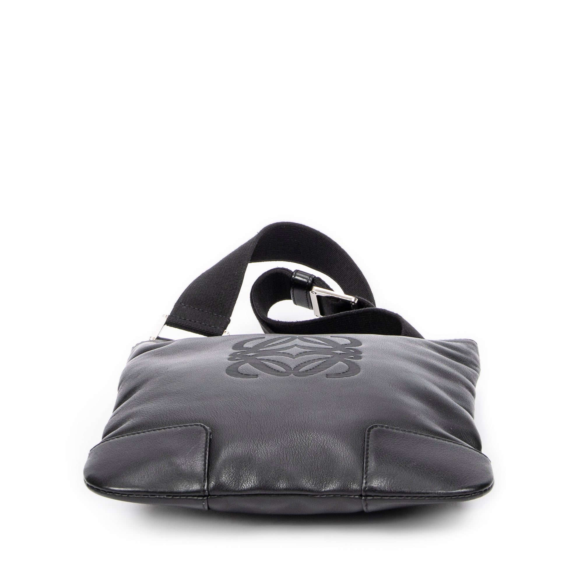 Loewe - Sac bandoulière messager Anagram plat - Noir