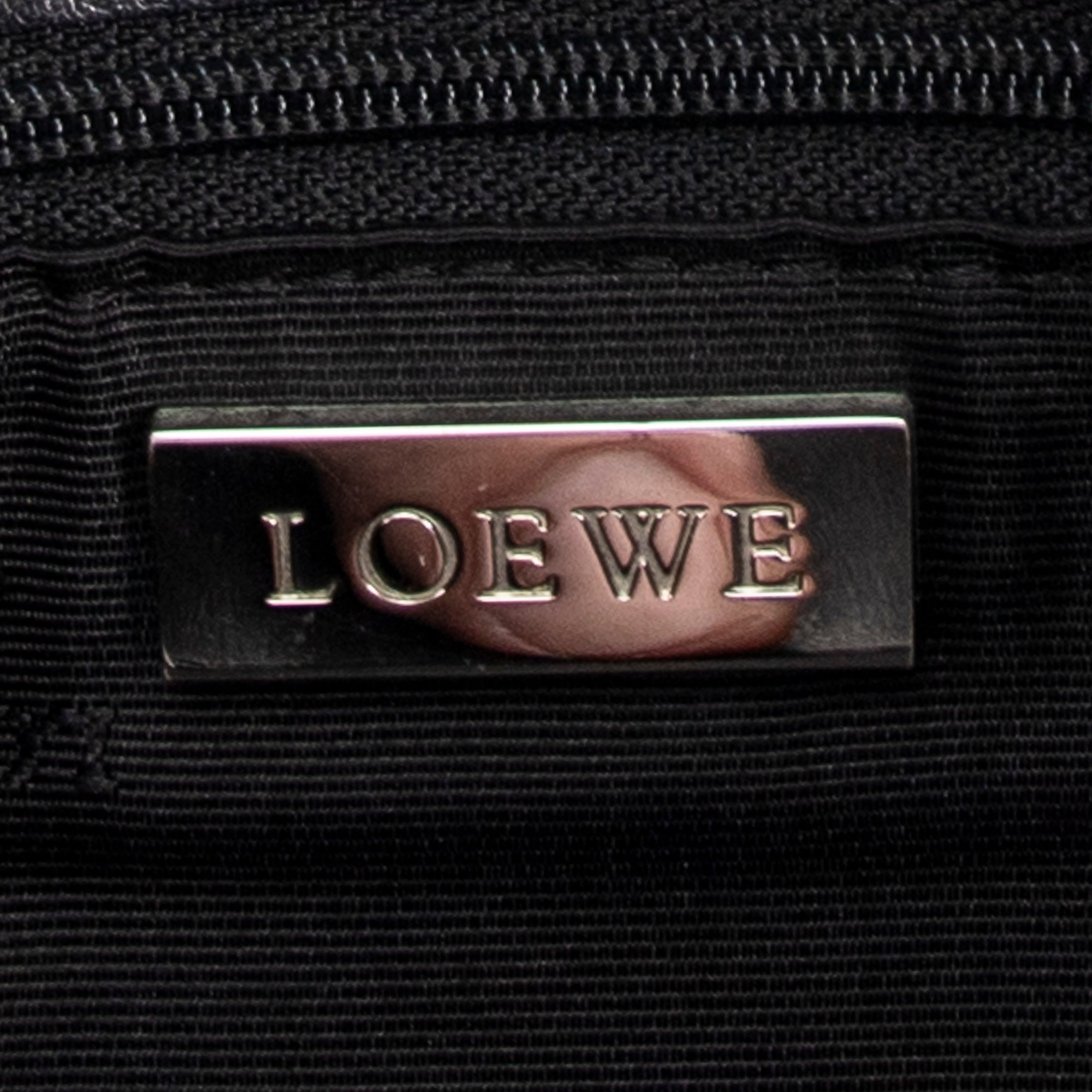 Loewe - Sac bandoulière messager Anagram plat - Noir