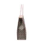 Shoulder Bag Studded Vertical Book Tote Brown TB Monogram Coated Canvas