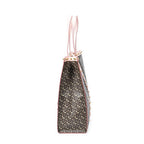 Shoulder Bag Studded Vertical Book Tote Brown TB Monogram Coated Canvas