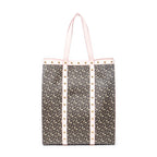 Shoulder Bag Studded Vertical Book Tote Brown TB Monogram Coated Canvas