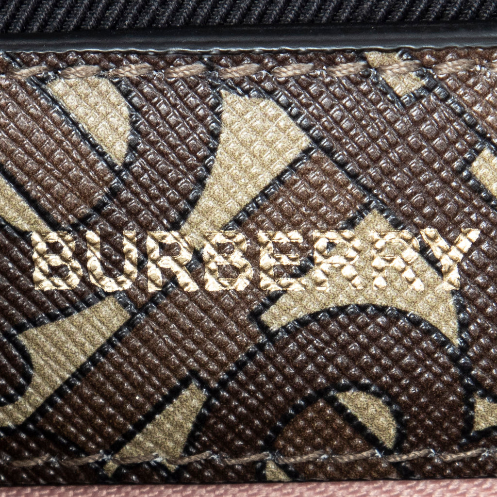 Shoulder Bag Studded Vertical Book Tote Brown TB Monogram Coated Canvas