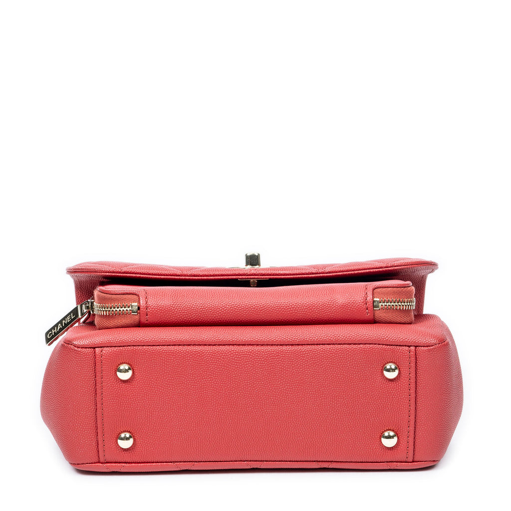 Shoulder Bag Small Business Affinity Flap Red Quilted New Caviar Leather