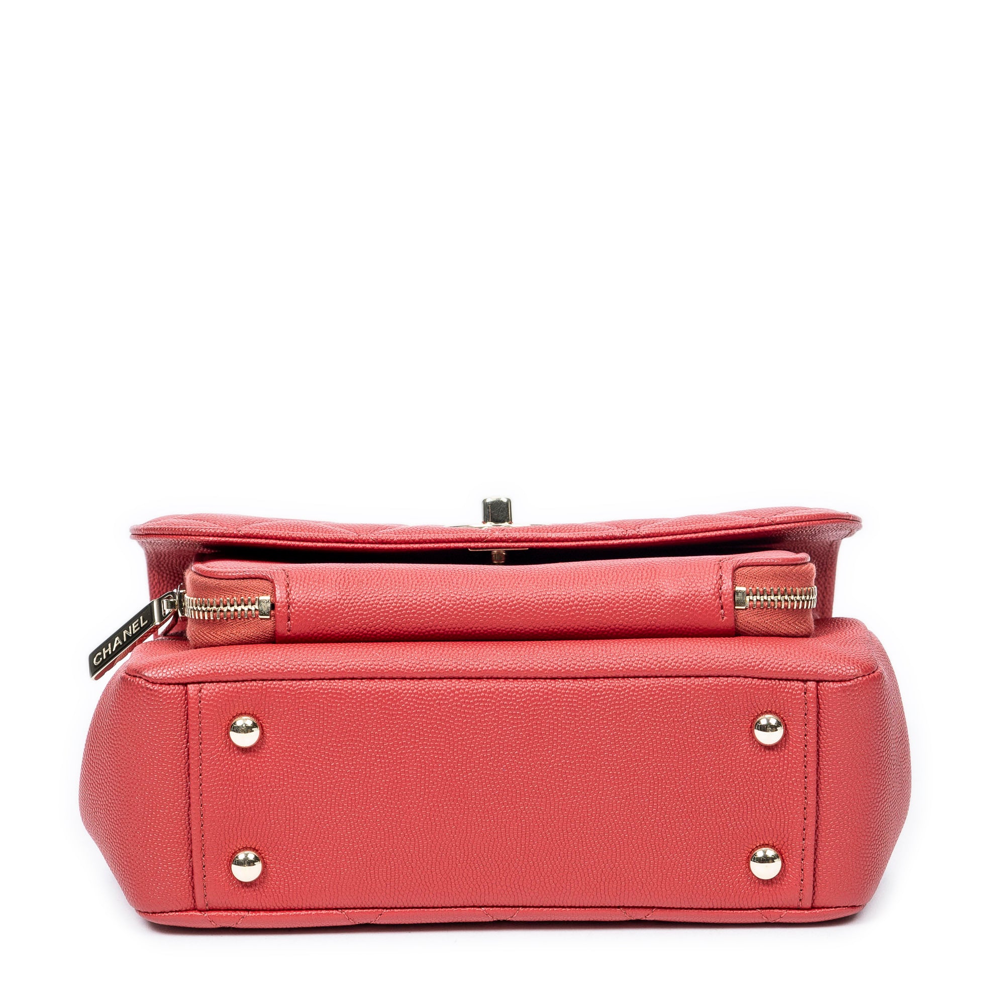 Shoulder Bag Small Business Affinity Flap Red Quilted New Caviar Leather