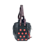 Shoulder Bag Small Polka Dot Hammock Black Calfskin Leather