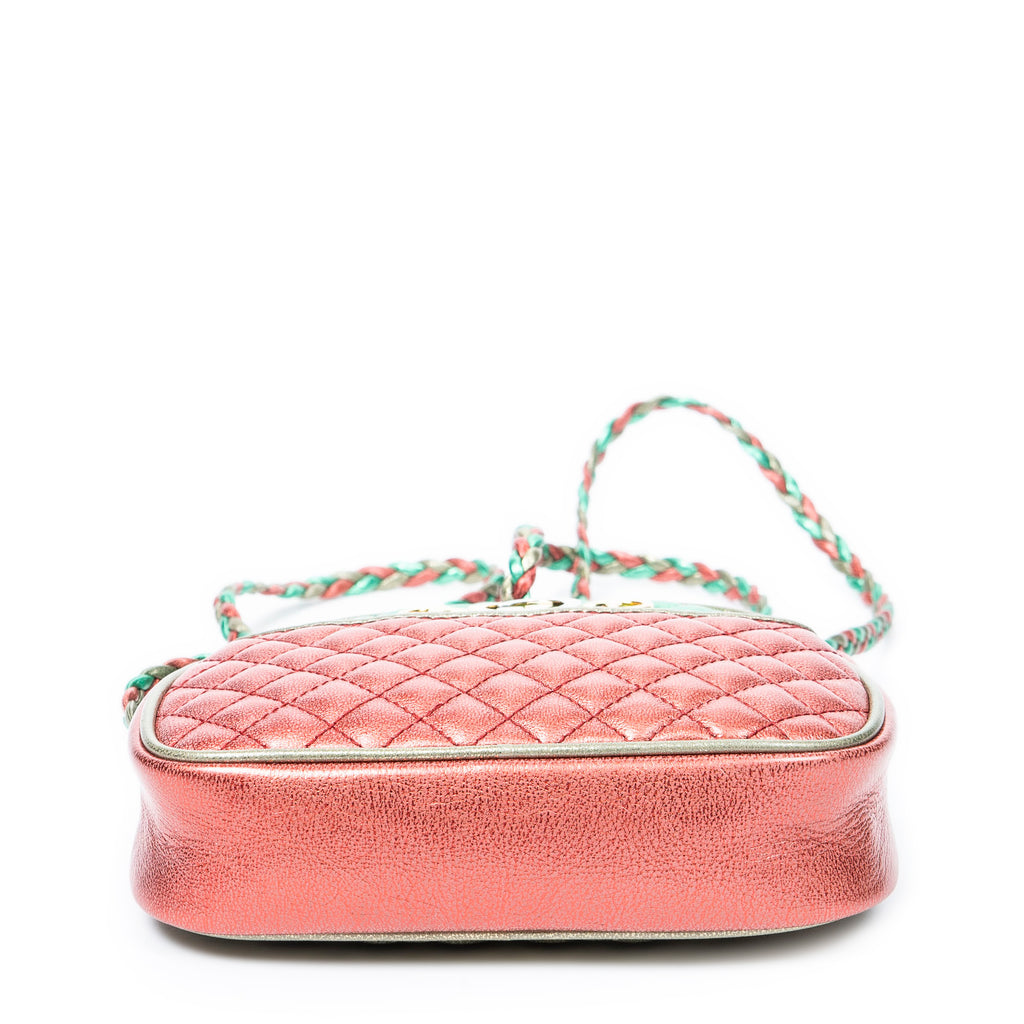 Shoulder Bag Ltd. Ed. Alessandro Michele Trapuntata Mini Crossbody Green Quilted Calfskin Leather