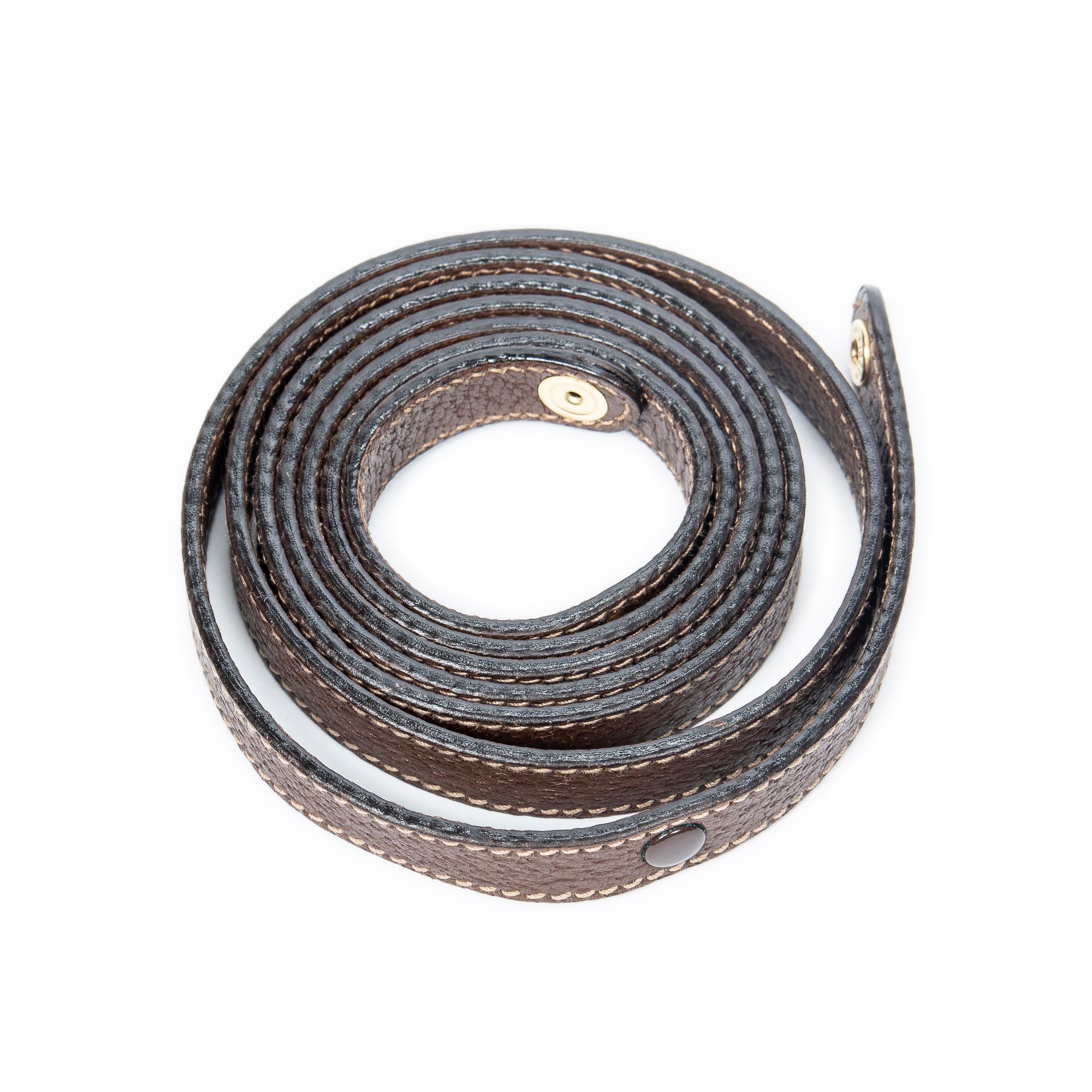 Bolso de Hombro Pequeño Asa Superior de Bambú Solapa Piel Granulada Marrón
