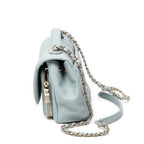 Shoulder Bag Small Business Affinity Flap Light Blue Quilted New Caviar Leather