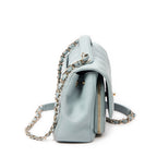 Shoulder Bag Small Business Affinity Flap Light Blue Quilted New Caviar Leather